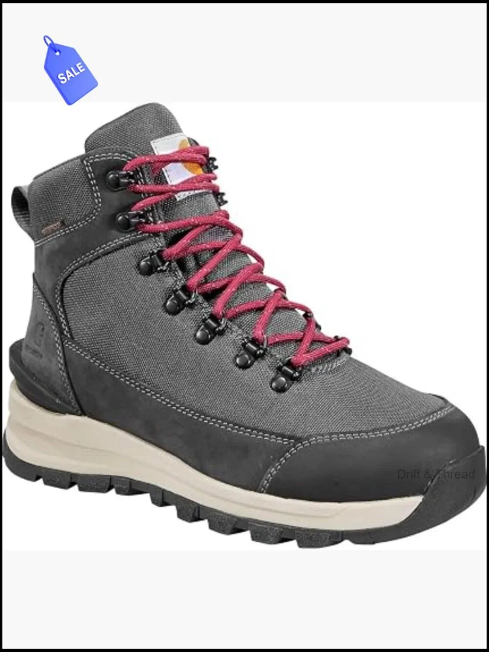 Women's Waterproof Alloy Toe Hiking Boots Durable Nubuck Lace-Up